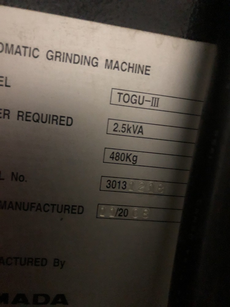 NCT金型研磨機　TOGUⅢ　2008年製　アマダ製 - ウインドウを閉じる