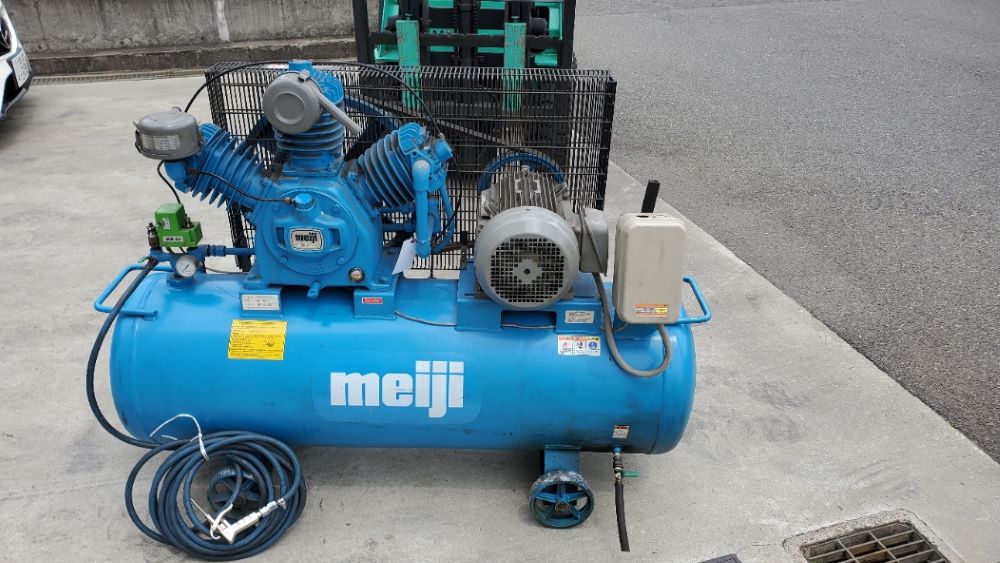コンプレッサー（レシプロ） 明治 7.5KW（10馬力）GK-75A6 [BT230630M 