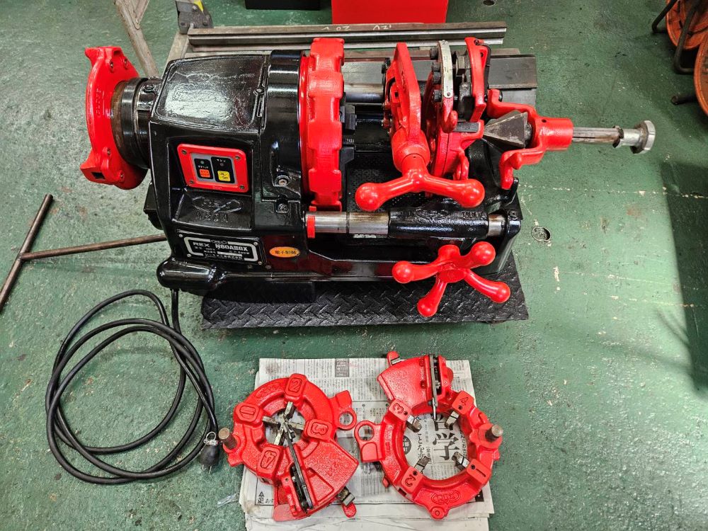 ■□中古動作品 REX レッキス パイプマシン ねじ切り機 NS25AⅢ ダイヘッド付き□■ ☆REX レッキス パイプマシン ネジ切機 N80AⅢ 100V 中古☆