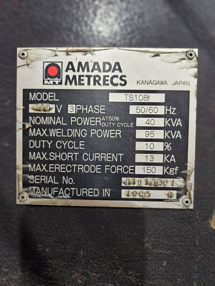 テーブルスポット溶接機　アマダ　TS108i　2018年　中古機