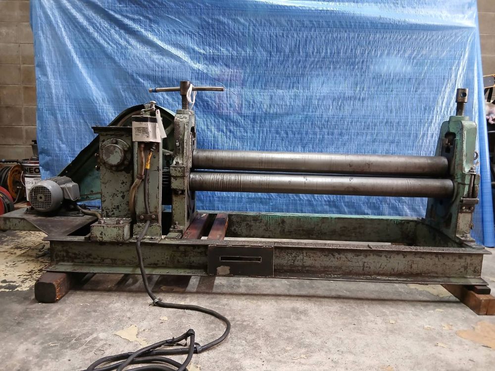 3本ロール（電動）　W1250　ロール径(上)φ105 (下)φ95　中古機,中古,機械,買取