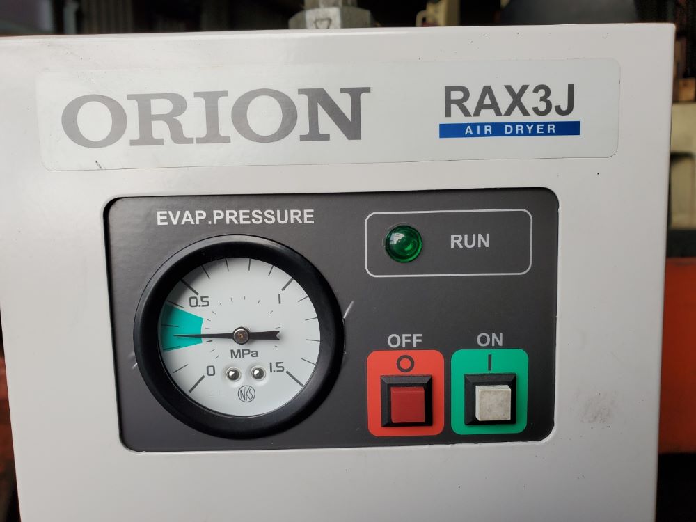 オリオン機械製　エアードライヤー　RAX3J-A1　100V　2022年製