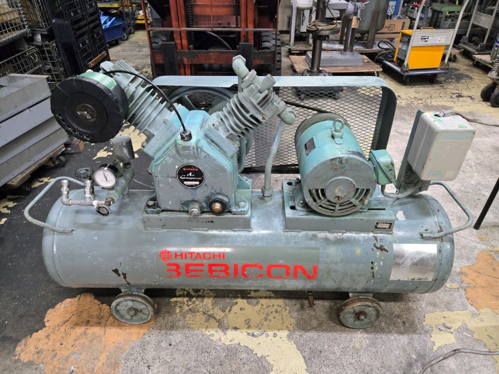 コンプレッサー（レシプロ）　日立　3.7kw(5馬力)　3.7P-9.5V6,中古,機械,買取