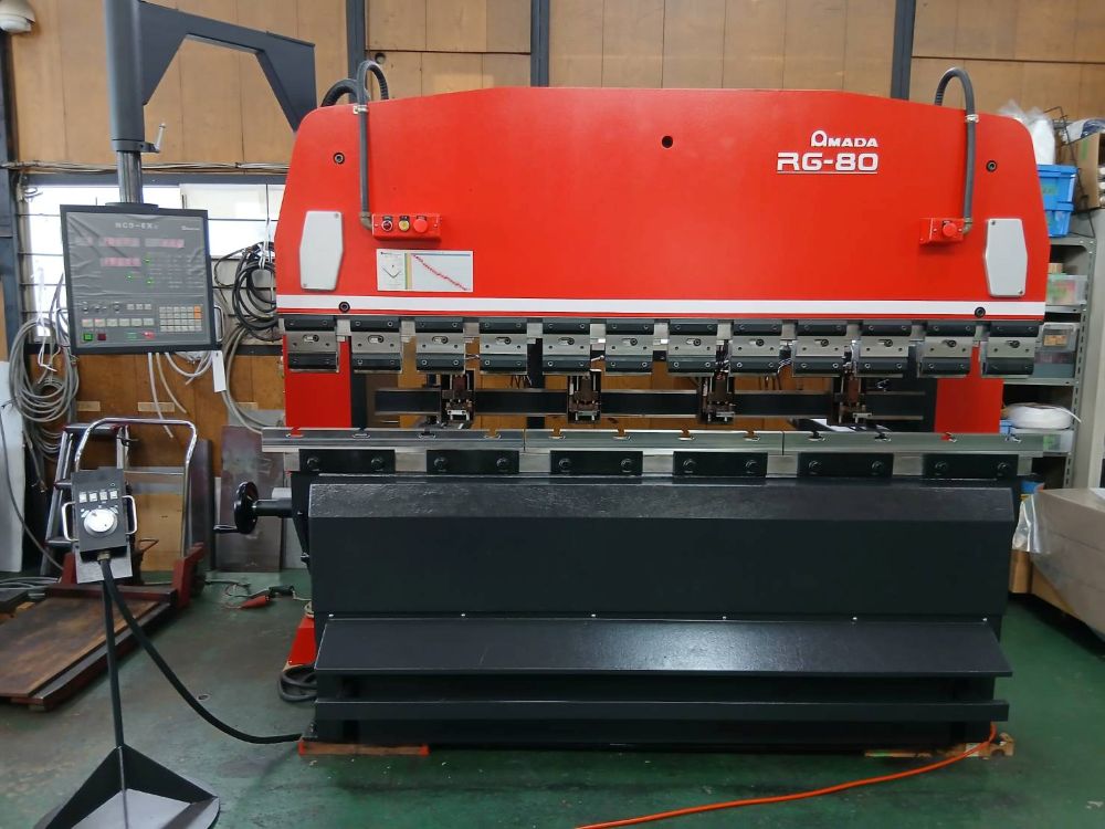 プレスブレーキ　RG-80(NC-9EXⅡ)　アマダ製　1989年製　中古機,中古,機械,買取