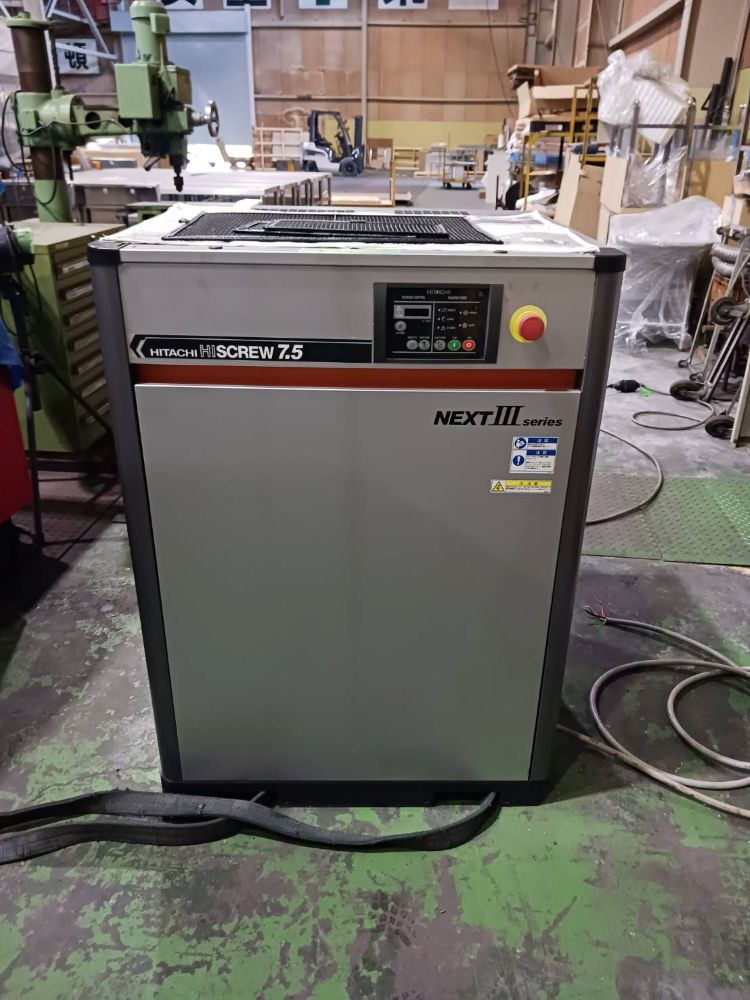 コンプレッサー（スクリュー）　日立　7.5kw　OSP-7.5M6ARⅡ　2023年製　中古機